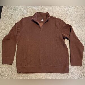 Sonoma Men's Brown Quarter-Zip Sweater SZ XXL